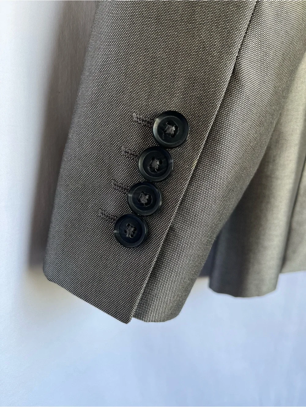 jf j.ferrar Silver Tuxedo Jacket with Black Shawl Collar